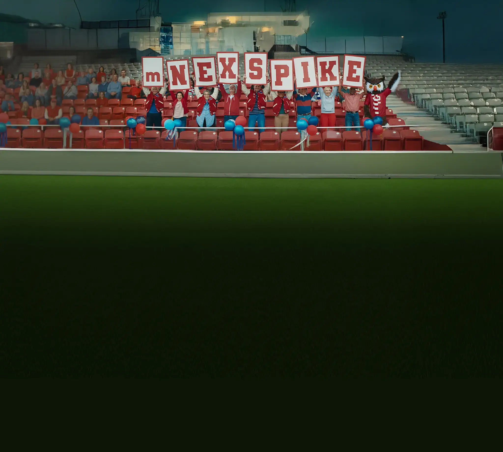 Group of diverse older adults in bleachers, representing COVID-19 vaccine recipients